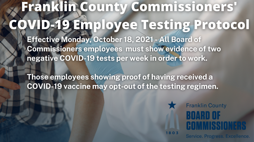 Commissioners Announce COVID-19 Employee Testing Protocol