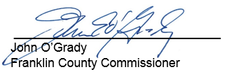 John O' Grady, Franklin County Commissioner